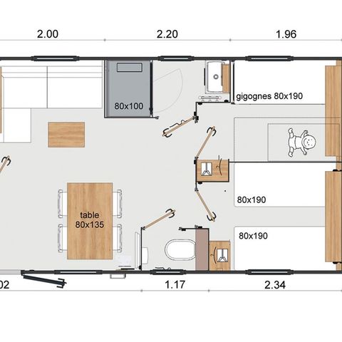 Mobile home 6 persons - ALTANA