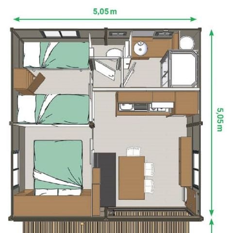 Chalet 4/5 personnes - BAMBU - 2 chambres