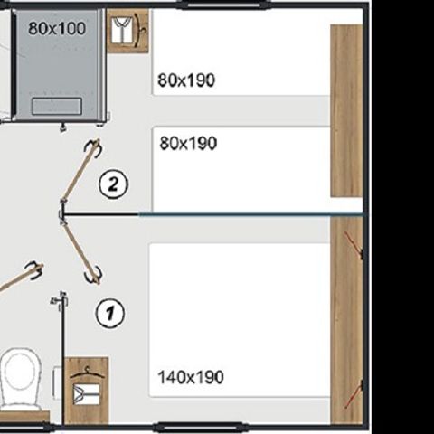 CASA MOBILE 4 persone - Casa mobile CABANE 2ch 4 Pers