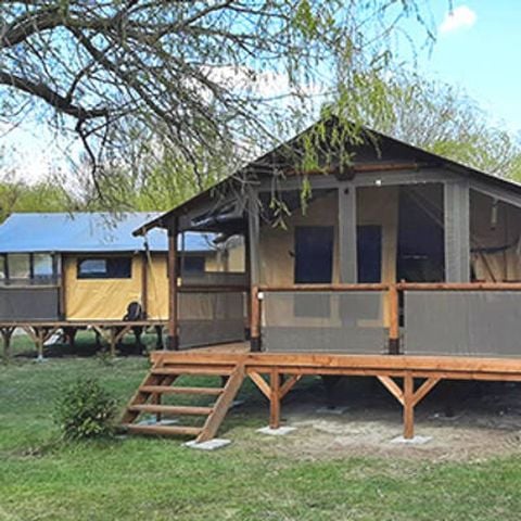 Tente en toile et en bois 5 personnes - CONFORT 2ch 5P sans sanitaires
