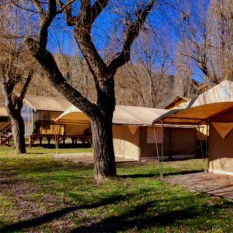 Tente en toile et en bois 5 personnes - ECO 2ch 5P sans sanitaires