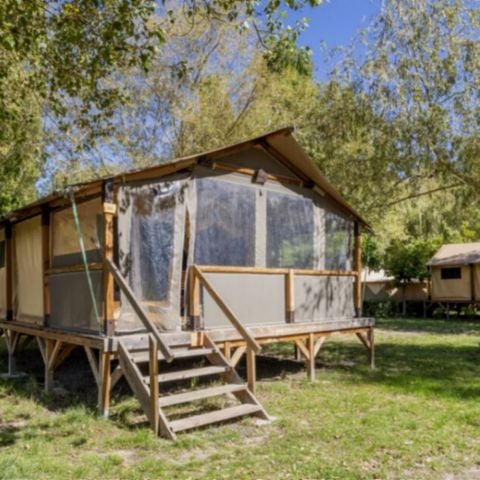 TENTE TOILE ET BOIS 5 personnes - CONFORT 2ch 5P sans sanitaires