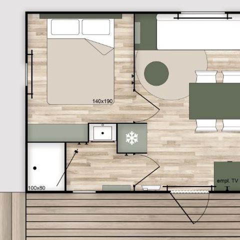 BUNGALOW 7 persone - Tamaris 3 camere da letto - 2025