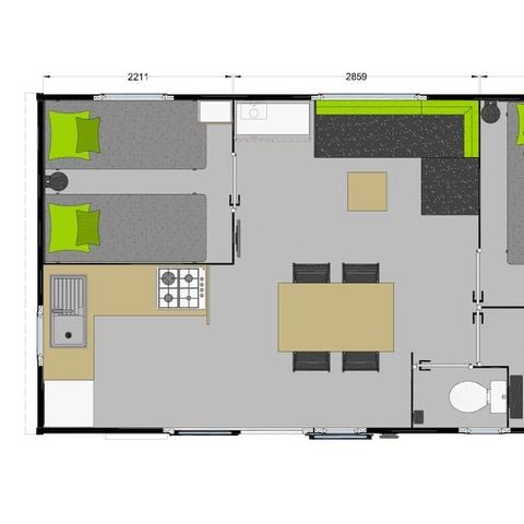 Stacaravan 4 personen - BAHIA