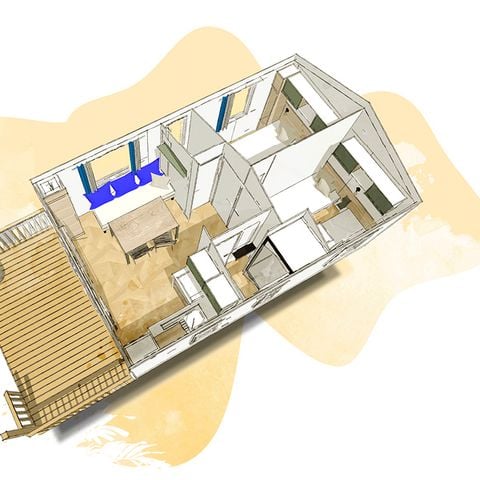 Mobile home 4 persons - Bergamo 23m² - 2 bedrooms