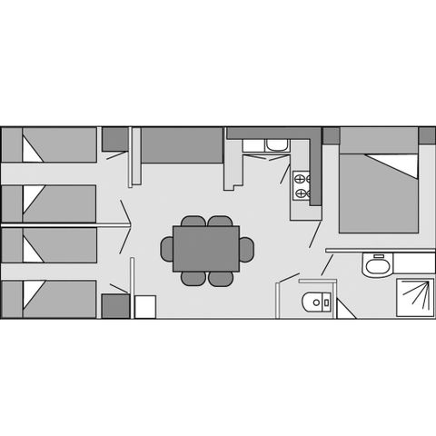 Mobile home 6 persons - TAMARIS
