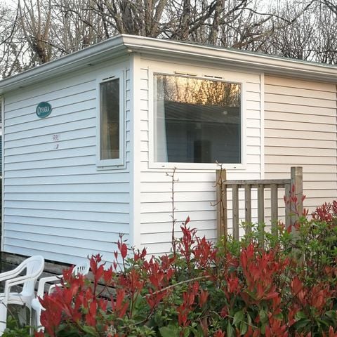 Stacaravan 6 personen - Stacaravan DUO - 2 kamers, 2 badkamers, 2 toiletten, 1 slaapbank, vaatwasser, 43.5m² terras inbegrepen 1/6 pers