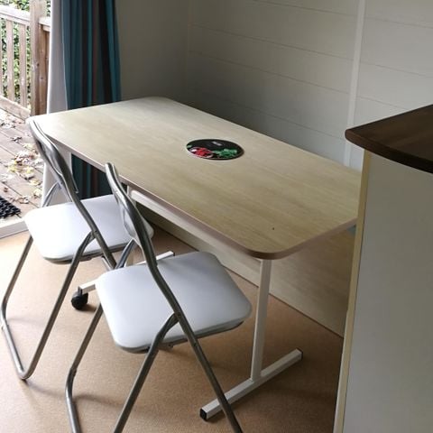 Mobilheim 6 personen - Mobilheim DUO - 2 Schlafzimmer, 2 Badezimmer, 2 WC, 1 Schlafcouch, Geschirrspüler, 43,5m² inkl. Terrasse 1/6 Pers.