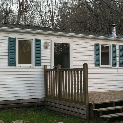 Stacaravan 6 personen - Stacaravan PRIVILEGE - 2 kamers - 40m² terras inbegrepen 1/6 pers