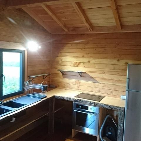 Chalet 6 personen - Comfort 50m² - 3 kamers + overdekt terras + TV + oven