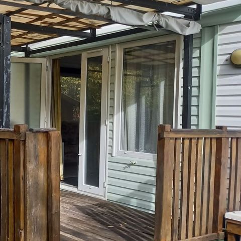 Mobilheim 4 Personen - Nathalie und Didier, Untervermietung 2 Zimmer, überdachte Terrasse + TV