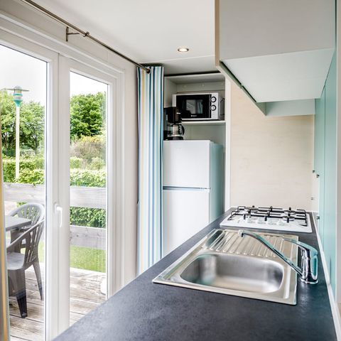 CASA MOBILE 6 persone - Casa mobile Limousin Confort 36m² (3 camere -6pers) + terrazza coperta + TV + lavastoviglie