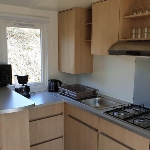 Mobile home 6 persons - Mobile-home Limousin Confort 30m² Lake view (3bed-6pers)+covered terrace+TV
