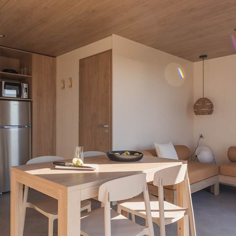 Mobile home 4 persons - Aquitaine Premium lake view 29m² 2bed-4p+covered terrace+TV +dishwasher +chiliennes