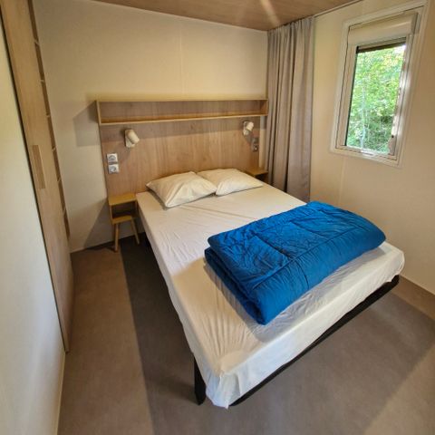 Mobile home 4 persons - Aquitaine Premium lake view 29m² 2bed-4p+covered terrace+TV +dishwasher +chiliennes