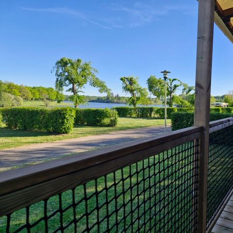 Mobile home 4 persons - Aquitaine Premium lake view 29m² 2bed-4p+covered terrace+TV +dishwasher +chiliennes