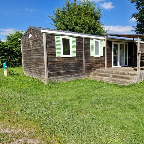 Mobilheim 8 personen - „Confort“ - 40 m² - Seeblick – - 4 Schlafzimmer - Überdachte Terrasse - TV