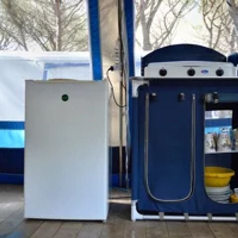 Canvas and wooden tent 4 persons - CASETTA TENDA (without sanitary facilities)