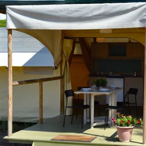 TENDA IN TELA E LEGNO 4 persone - SAFARI CONFORT (senza servizi igienici)