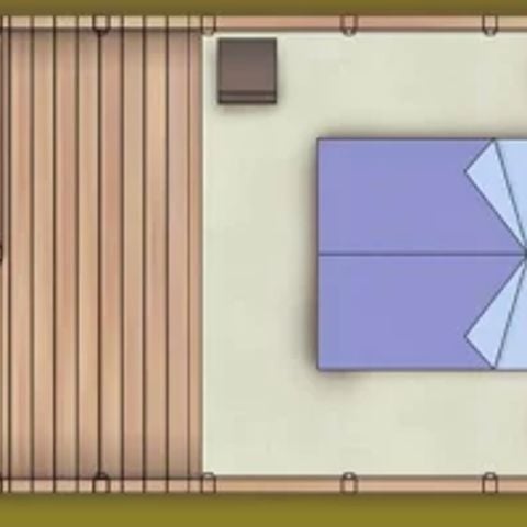 Canvas and wooden tent 2 persons - MINI LODGE (no sanitary facilities - no kitchen)