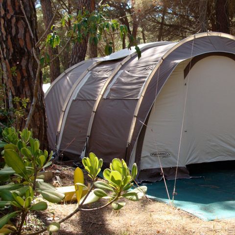 Kampeerplaats - MEDIUM (voor tenten vanaf 3 personen en caravans tot 5,5 meter)