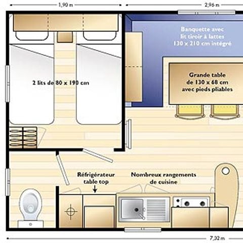 Mobile home 4 persons - Comfort