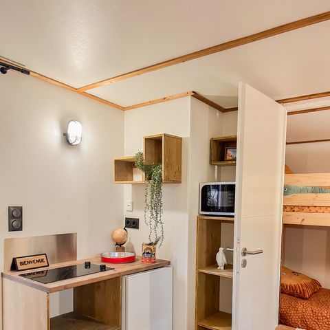 Glamping 2 persone - Karlotte Vue Mer Premium 23m² -2 camere da letto - Terrazza -TV -Clima - Plancha- con bagno - Prezzo per 2 persone