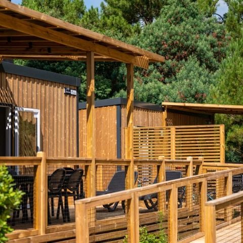 Mobilheim 4 Personen - Homeflower Premium PMR 29m² - 2 Schlafzimmer - Terrasse - TV - Clim - Plancha