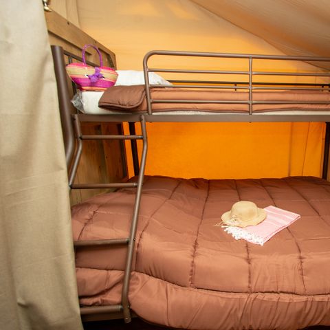 Tente en toile et en bois 5 personnes - Lodge sur pilotis Confort River View