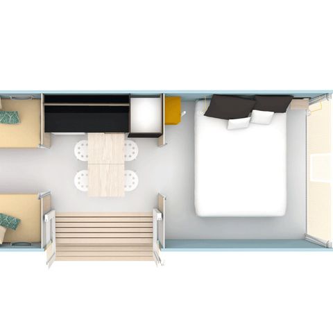 Tente en toile et en bois 4 personnes - Coco sweet 16m2