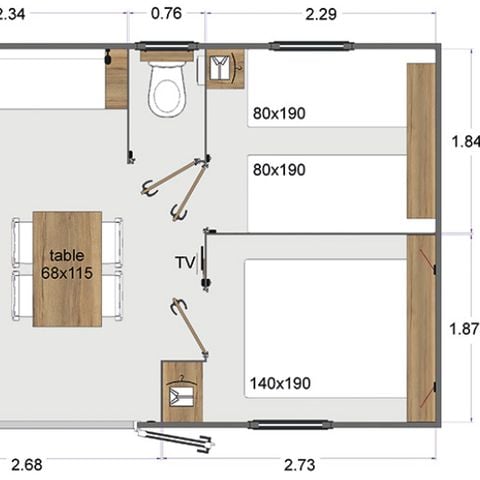 Mobilheim 4 personen - Hütte