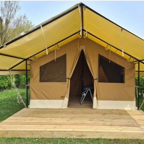 Tente en toile et en bois 4 personnes - Tente Safari