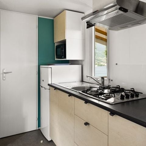 Mobilhome 4 personas - Confort XL | 2 Dormitorios | 4 Pers. | Terraza elevada | Aire acondicionado.