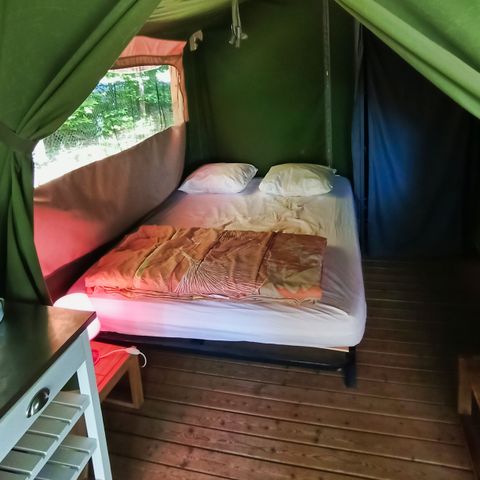 Tent van canvas en hout 5 personen - LODGE zonder sanitair