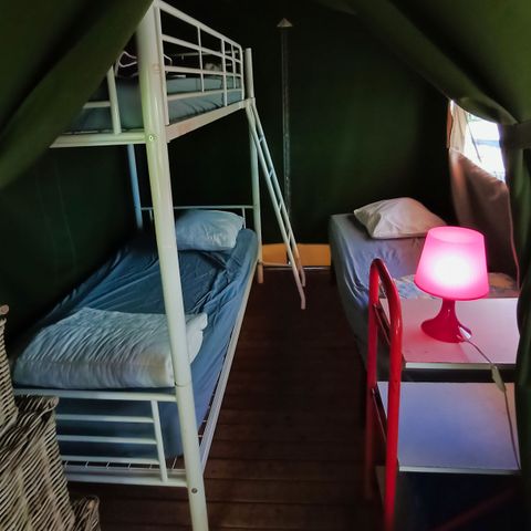 Tent van canvas en hout 5 personen - LODGE zonder sanitair