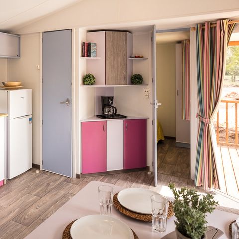 Stacaravan 6 personen - Klassiek | 2 Slaapkamers | 4/6 Pers. | Single terras