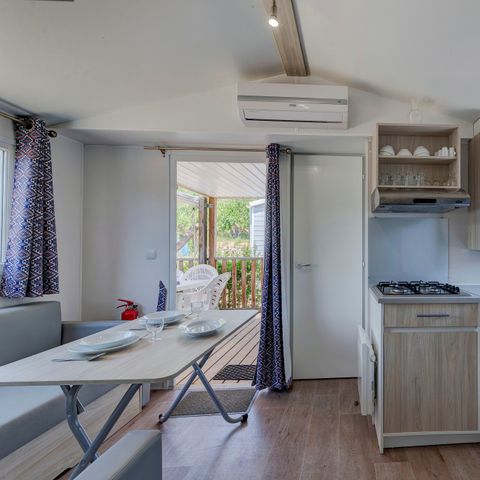Mobilhome 6 personas - Confort | 2 Dormitorios | 4/6 Pers. | Terraza individual | Aire acondicionado.