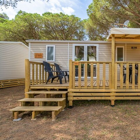 Mobilhome 6 personnes - Mobil-home | Premium Azure | 3 Ch. | 6 Pers. | Terrasse surélevée | Clim.