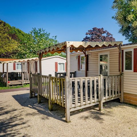 Mobilhome 5 personnes - Mobil-home | Comfort | 2 Ch. | 5 Pers. | Terrasse surélevée | 2 SDB | Clim.