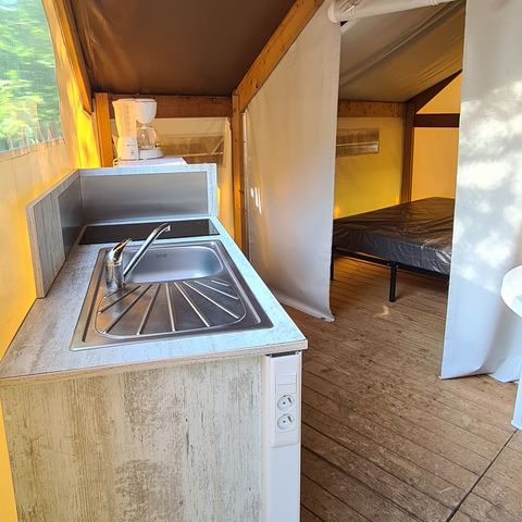 Glamping tent 4 persons - JUNIOR STYLE - Without sanitary facilities