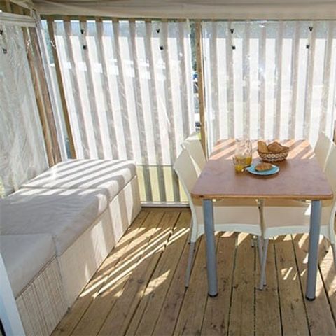 TENTE TOILE ET BOIS 5 personnes - Tente Lodge hybride | 2 Ch. | 4/5 Pers. | 1 SDB | Clim.