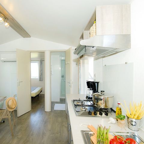 BUNGALOW 6 personnes - Comfort | 2 Ch. | 4/6 Pers. | Terrasse surélevée | Clim.
