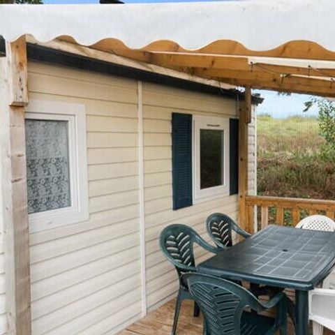 BUNGALOW 6 personnes - Mobil-home | Comfort | 3 Ch. | 6 Pers. | Terrasse surélevée | Clim.