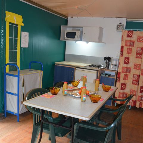 Bungalow de lona 4 personas - Toilées Tiendas estándar 25m² - 2 habitaciones - Sin sanitarios