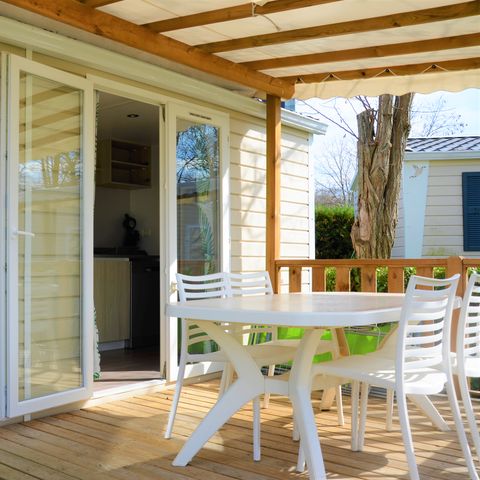 BUNGALOW 6 personnes - Mobile-home Premium 29m² - 2 chambres climatisation +TV + lave vaisselle 4 pers