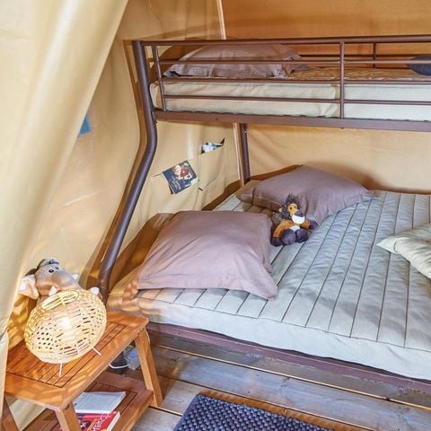 Tente en toile et en bois 5 personnes - Freeflower Confort 34m² - 2 chambres - sans sanitaire 5 pers