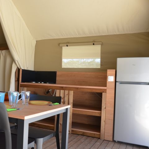 Safarizelt 6 Personen - Zelt Woodlodge Confort Family 34m² - 3 Zimmer - ohne Sanitäranlagen 6 pers.