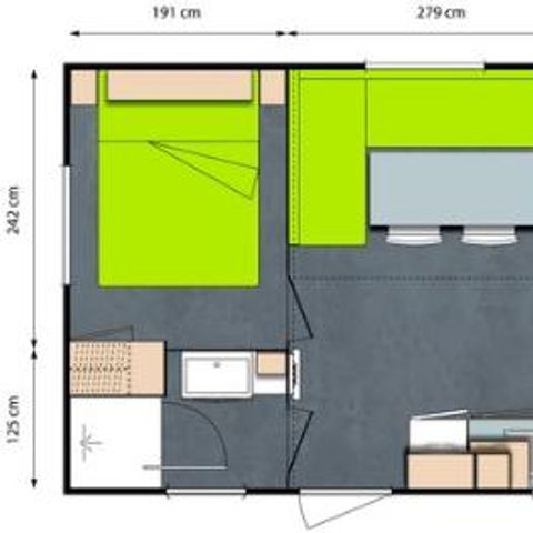 Mobile home 6 persons - GOELETTE