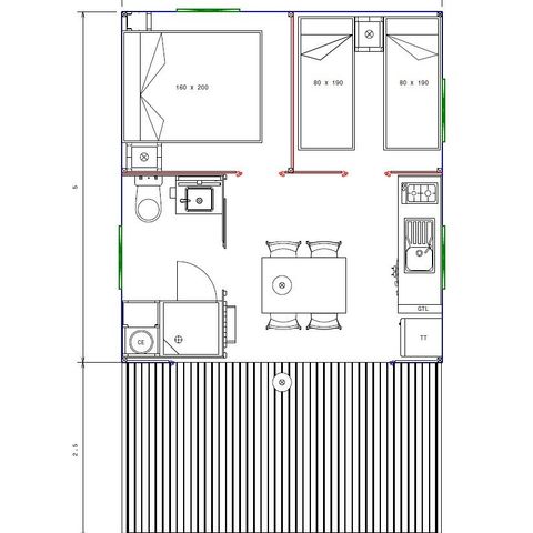 TENTE TOILE ET BOIS 4 personnes - CABANE LODGE