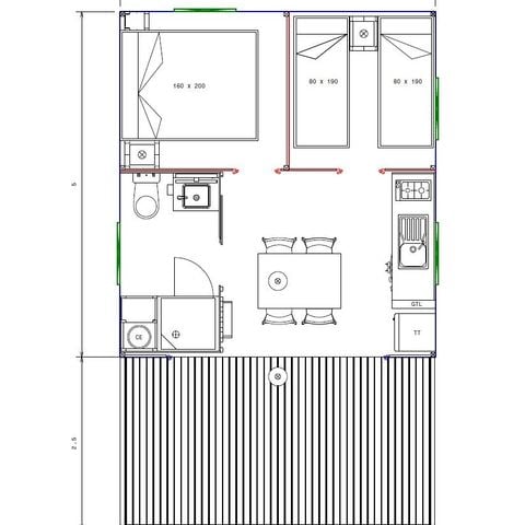 TENTE TOILE ET BOIS 4 personnes - CABANE LODGE
